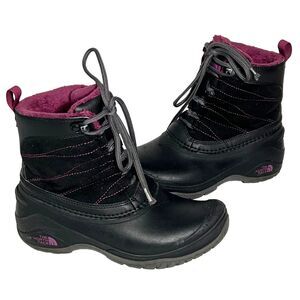 The North Face Boots Women 5 Black Stormkat Cold Weather Faux Fur Lined Gorpcore